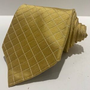 Tino Cosma Tie 100% Silk Gold Geometric Elegant Luxury Classic Made in Italy